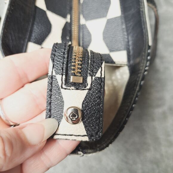 Kate Spade Francis Tote Bag allover bowtie coated canvas leather Shoulder Purse - Picture 6 of 16